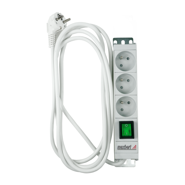 Napájecí panel s vypínačem, 3x zásuvka