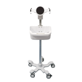 Pojízdný stojan s držákem tabletu/ipadu a plastovým zásobníkem