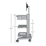 Přístrojový vozík ergocar PC 4