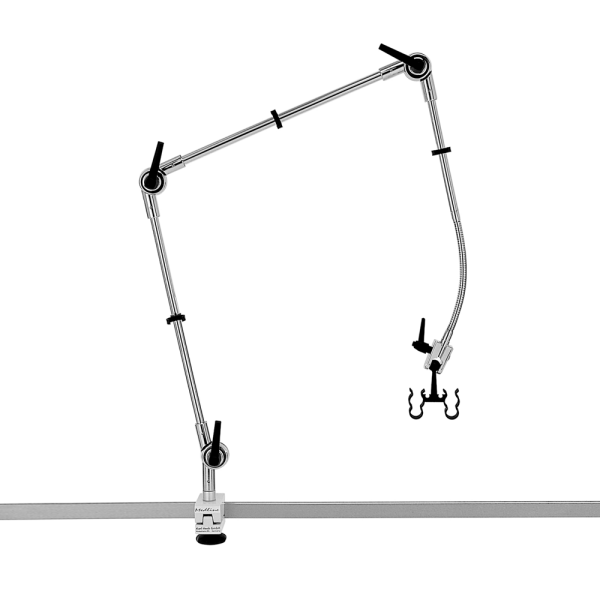 Rameno se třemi klouby, dvojitým držákem hadiček a "husím krkem"