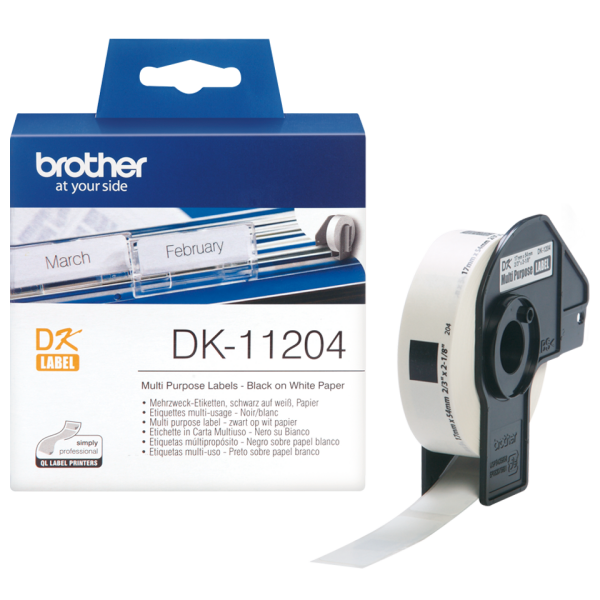 Štítky Brother DK-11204, 17 x 54 mm, 400 ks