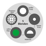 Oftalmoskop LuxaScope Oculus LED, 2.5 V, černý