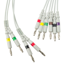 Koncovky pacientského kabelu EKG -  banánky Pacientský kabel banánkový k PC EKG, DSub konektor, s defibrilační ochranou