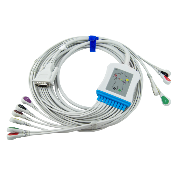 Pacientský kabel snapový k PC EKG Flashlight, DSub konektor